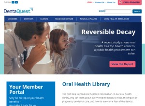 How dentaquest.com looks like on a tablet such as an iPad.