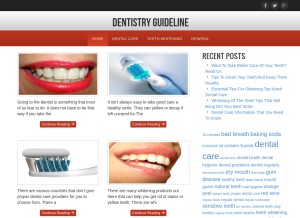 How dentistryguideline.com looks like on a tablet such as an iPad.