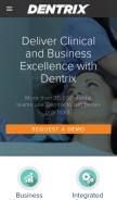 How dentrix.com looks like on a mobile device such as an iPhone.