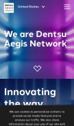 How dentsuaegis.com looks like on a mobile device such as an iPhone.