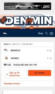 How denverbroncos.com looks like on a mobile device such as an iPhone.