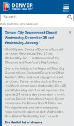 How denvergov.org looks like on a mobile device such as an iPhone.