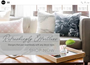 How denydesigns.com looks like on a tablet such as an iPad.