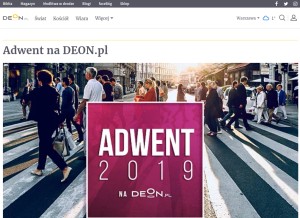 How deon.pl looks like on a tablet such as an iPad.