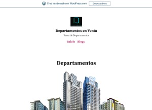 How departamentosventa.wordpress.com looks like on a tablet such as an iPad.