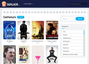 How depelis24.com looks like on a tablet such as an iPad.