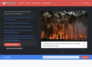 How deperu.com looks like on a tablet such as an iPad.