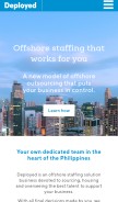 How deployedstaff.com looks like on a mobile device such as an iPhone.