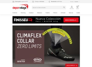 How deporvillage.com looks like on a tablet such as an iPad.