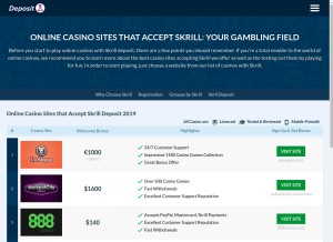 How depositsk.com looks like on a tablet such as an iPad.