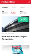 How deraktionaer.de looks like on a mobile device such as an iPhone.