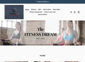 How derfitnesstraum.today looks like on a tablet such as an iPad.
