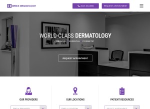 How derick.com looks like on a tablet such as an iPad.