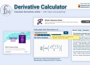 How derivative-calculator.net looks like on a tablet such as an iPad.