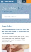 How dermnetnz.org looks like on a mobile device such as an iPhone.