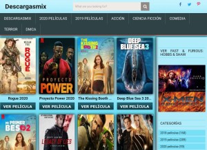 How descargasmix.online looks like on a tablet such as an iPad.