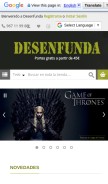 How desenfunda.com looks like on a mobile device such as an iPhone.