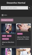 How desenhohentai.com looks like on a mobile device such as an iPhone.
