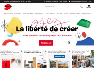 How deserres.ca looks like on a tablet such as an iPad.
