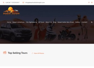 How desertsafarisharjah.com looks like on a tablet such as an iPad.