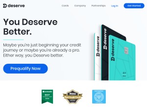 How deserve.com looks like on a tablet such as an iPad.