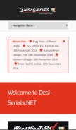 How desi-serials.net looks like on a mobile device such as an iPhone.