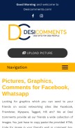 How desicomments.com looks like on a mobile device such as an iPhone.