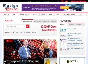 How design-reuse.com looks like on a tablet such as an iPad.