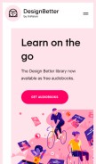 How designbetter.co looks like on a mobile device such as an iPhone.