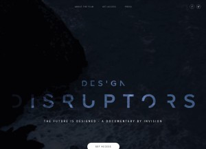 How designdisruptors.com looks like on a tablet such as an iPad.