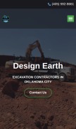 How designearthexcavation.com looks like on a mobile device such as an iPhone.