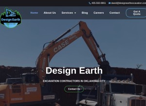 How designearthexcavation.com looks like on a tablet such as an iPad.