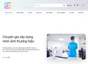 How designer.com.vn looks like on a tablet such as an iPad.