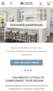 How designerhardware.com looks like on a mobile device such as an iPhone.