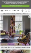 How designersguild.com looks like on a mobile device such as an iPhone.