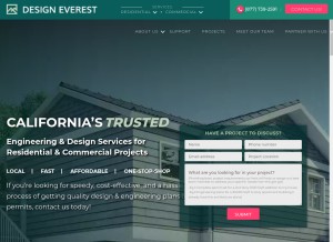 How designeverest.com looks like on a tablet such as an iPad.