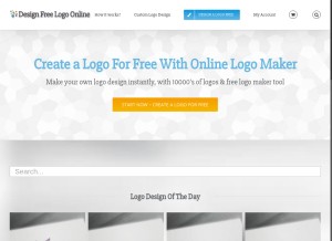 How designfreelogoonline.com looks like on a tablet such as an iPad.