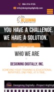 How designingdigitally.com looks like on a mobile device such as an iPhone.