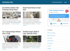How designingidea.com looks like on a tablet such as an iPad.