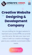 How designingkeeda.com looks like on a mobile device such as an iPhone.