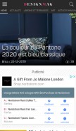 How designmag.fr looks like on a mobile device such as an iPhone.