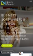 How designmanager.com looks like on a mobile device such as an iPhone.