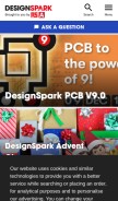 How designspark.com looks like on a mobile device such as an iPhone.