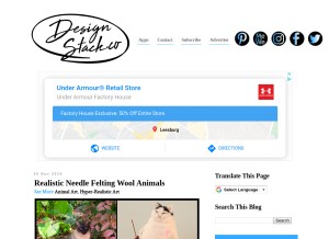 How designstack.co looks like on a tablet such as an iPad.