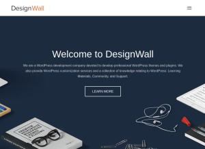 How designwall.com looks like on a tablet such as an iPad.