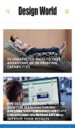 How designworldonline.com looks like on a mobile device such as an iPhone.