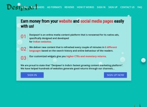 How desipearl.com looks like on a tablet such as an iPad.