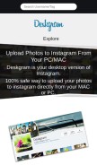 How deskgram.net looks like on a mobile device such as an iPhone.