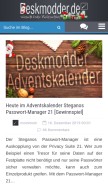 How deskmodder.de looks like on a mobile device such as an iPhone.