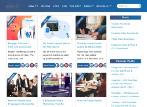 How deskrush.com looks like on a tablet such as an iPad.